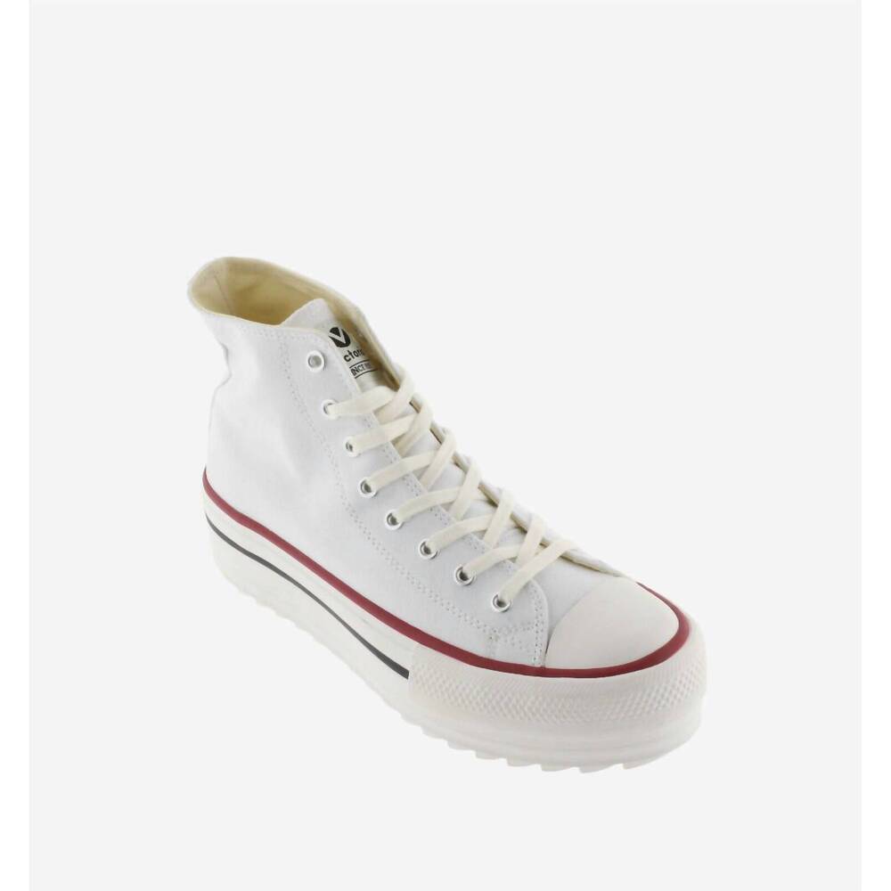 NEW VICTORIA women's tribu platform sneakers in blanco